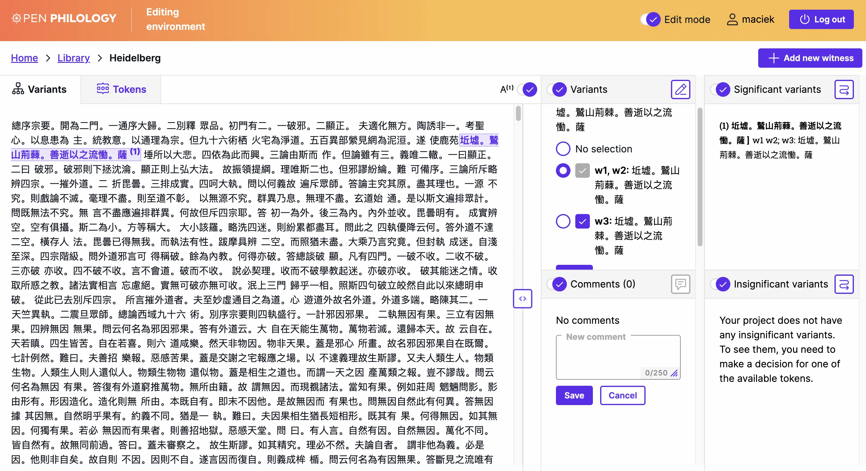 Editor view screenshot